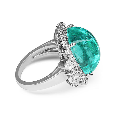 Blue green tourmaline ring sale