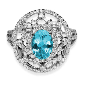 "AGL Certified" Paraiba Tourmaline Ring 1.45 Carats