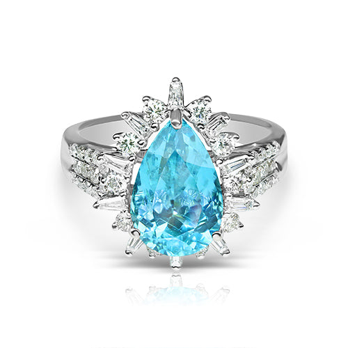 Paraiba Tourmaline Ring 3.29 Carats