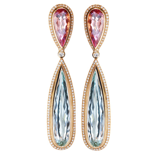 Aquamarine & Morganite Earrings