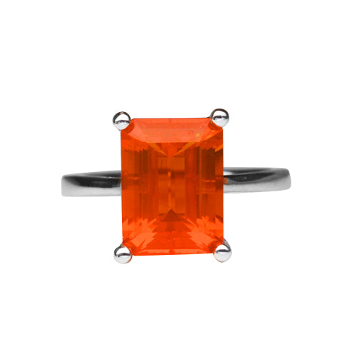 Fire Opal Ring 4.07 Carats