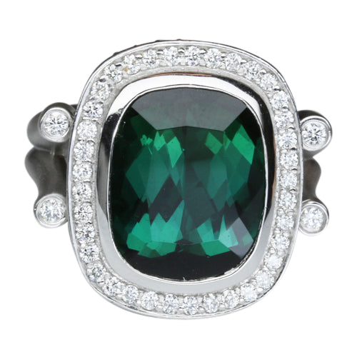 Green Tourmaline Ring 8.50 Carats