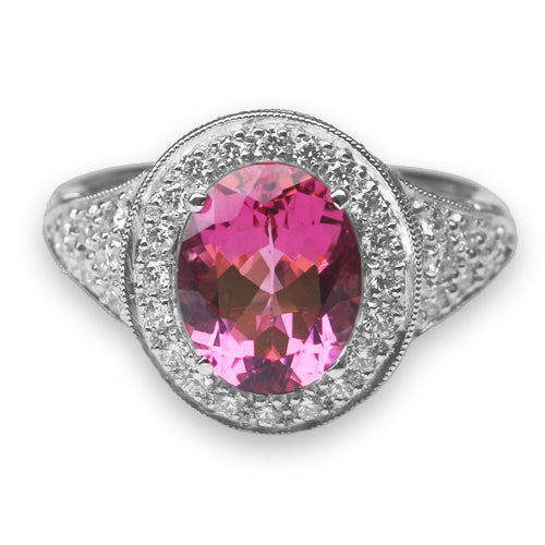 Pink Tourmaline Ring 2.71 Carats