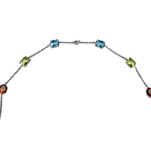Multicolor Gemstone Necklace 81 Carats