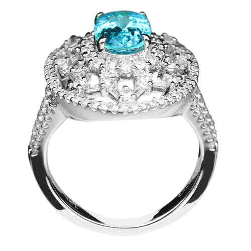 "AGL Certified" Paraiba Tourmaline Ring 1.45 Carats