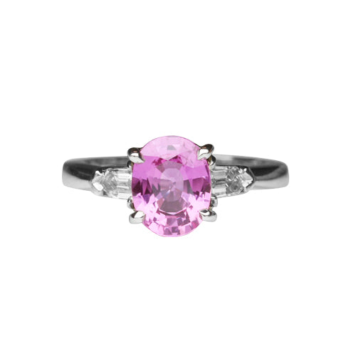 Pink Sapphire Ring 2.05 Carats