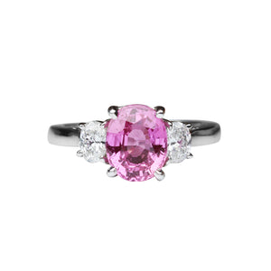 Pink Sapphire Ring 2.21 Carats