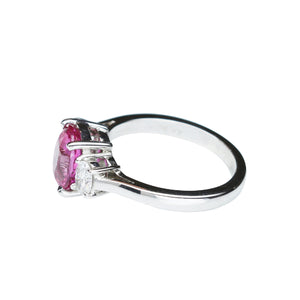 Pink Sapphire Ring 2.21 Carats