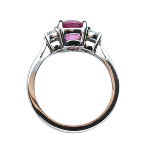 Pink Sapphire Ring 2.21 Carats