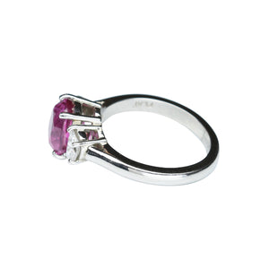 Pink Sapphire Ring 2.85 Carats