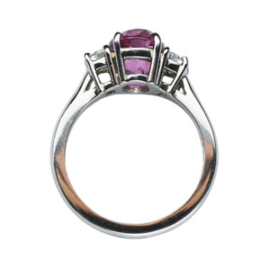 Pink Sapphire Ring 2.85 Carats