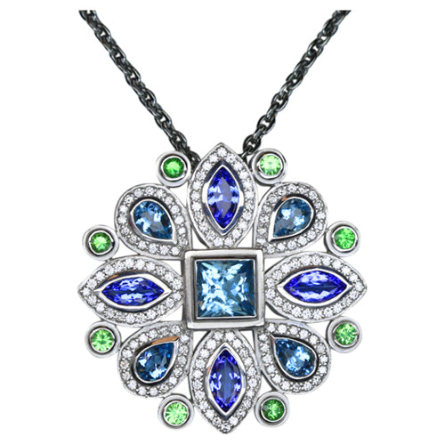 Aquamarine & Tanzanite Pendant