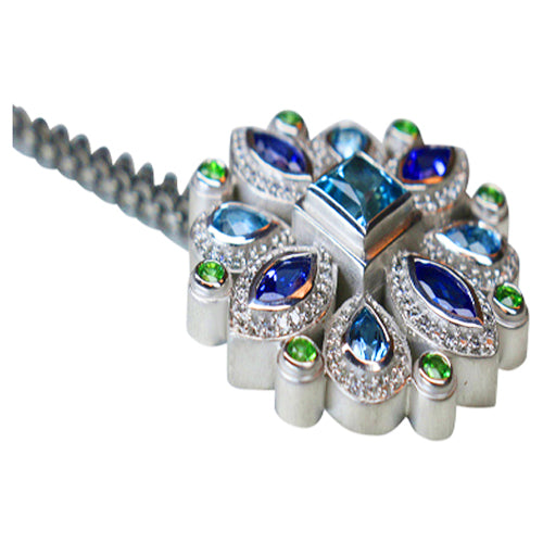 Aquamarine & Tanzanite Pendant