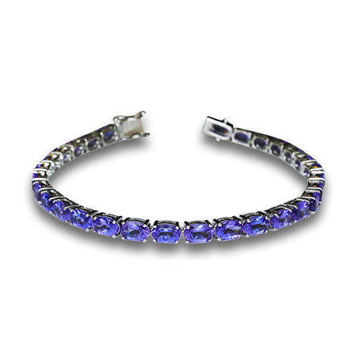 Tanzanite Oval Bracelet 12.80 Carats