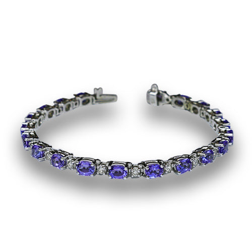 Tanzanite and Diamond Bracelet 9.60 Carats