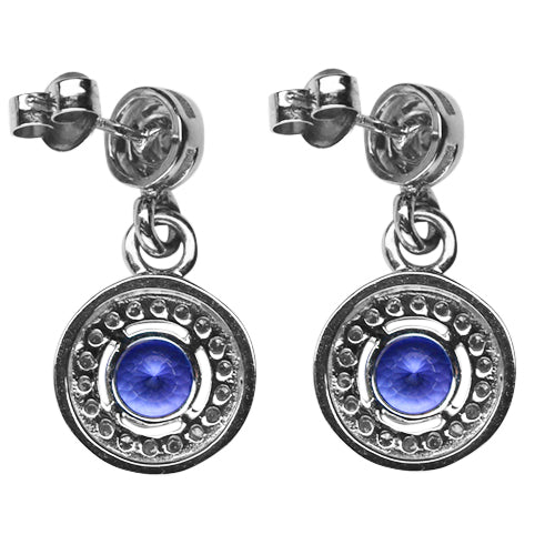Tanzanite & Diamond Earrings 1.45 Carats