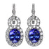 Tanzanite & Diamond Earrings 6.50 Carats